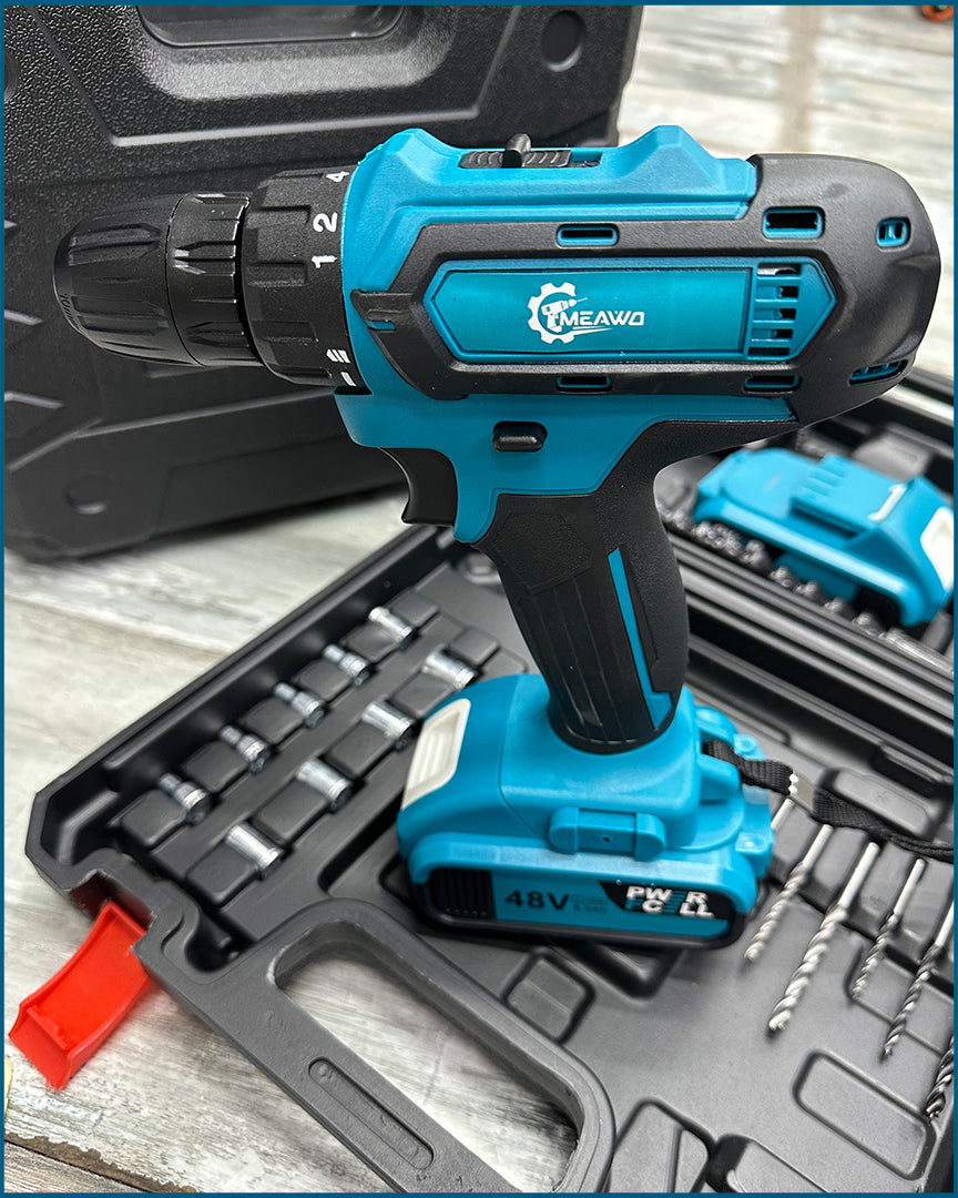 🛠️ Kit Taladro PowerDrill 48v + 🔋🔋 2 Bat. 48v