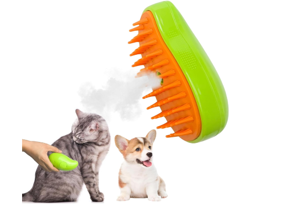 Cepillo Vaporizador Para Perros y Gatos (Recargable ⚡) 3 en 1